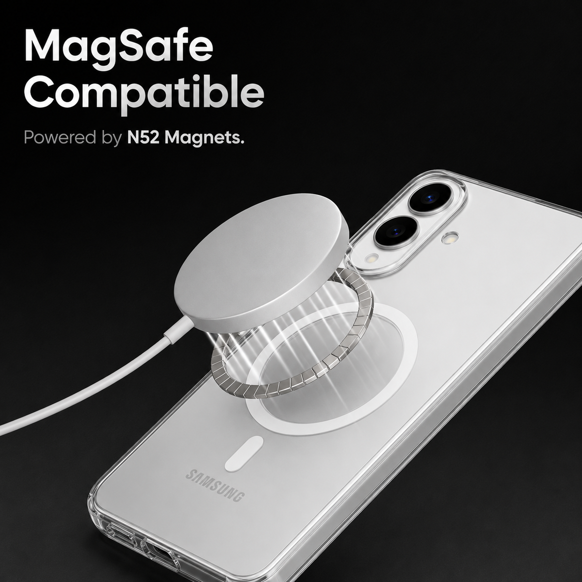 Anti-Yellow MagSafe Clear Case for Samsung S25 Edge