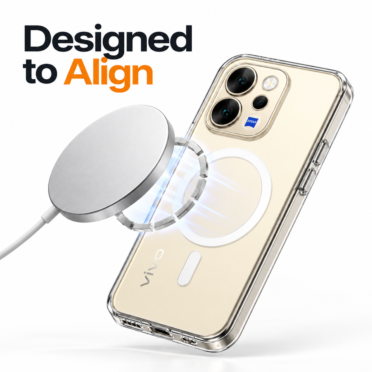 Anti-Yellow MagSafe Clear Case for VIVO V70