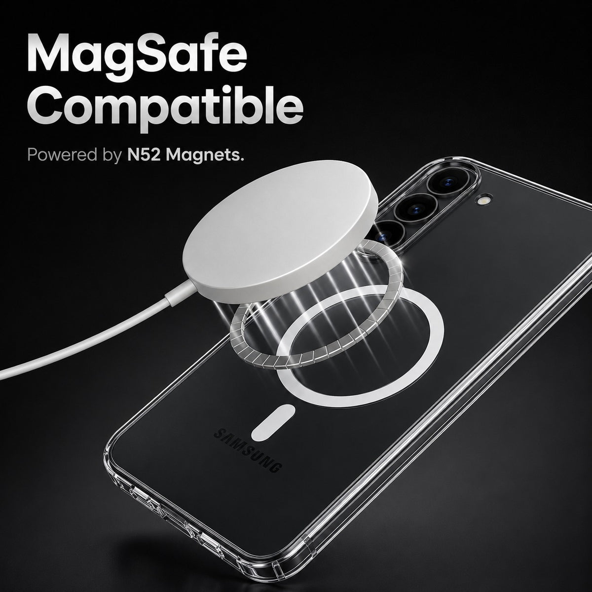 Anti-Yellow MagSafe Clear Case for Samsung for S25 FE