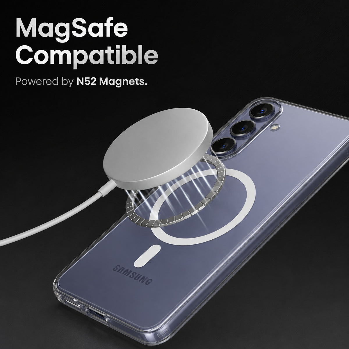 Anti-Yellow Magsafe Clear Case for Samsung S24+