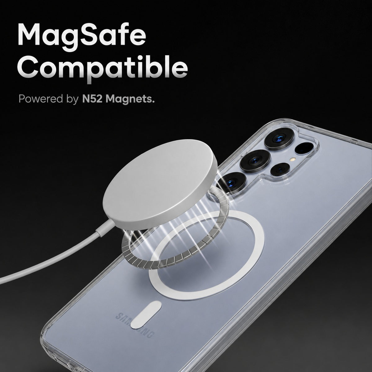 Anti-Yellow MagSafe Clear Case for Samsung S26 Ultra