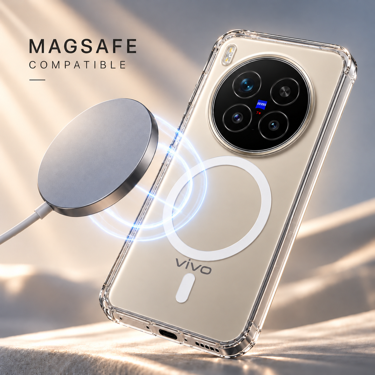 Anti-Yellow MagSafe Clear Case for VIVO X300 Pro