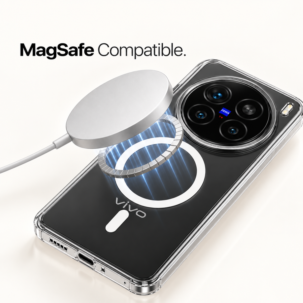 Anti-Yellow MagSafe Clear Case for VIVO X200 Pro