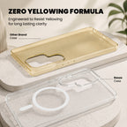 Anti-Yellow Magsafe Clear Case for Samsung S24 Ultra