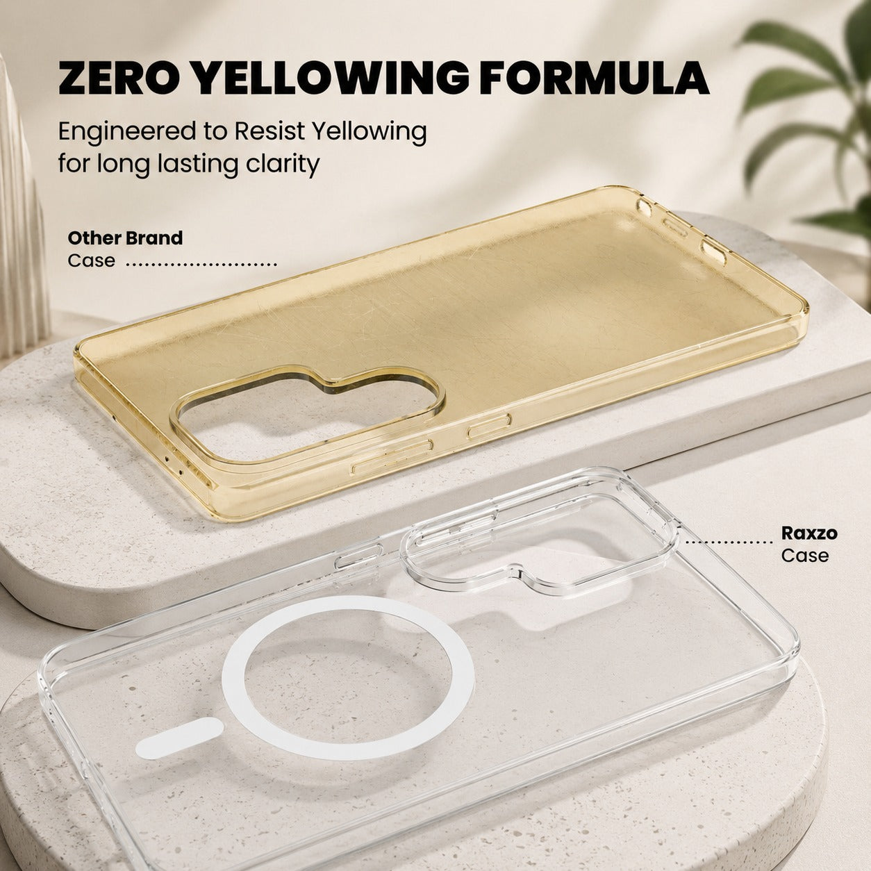 Anti-Yellow Magsafe Clear Case Samsung S22 Ultra