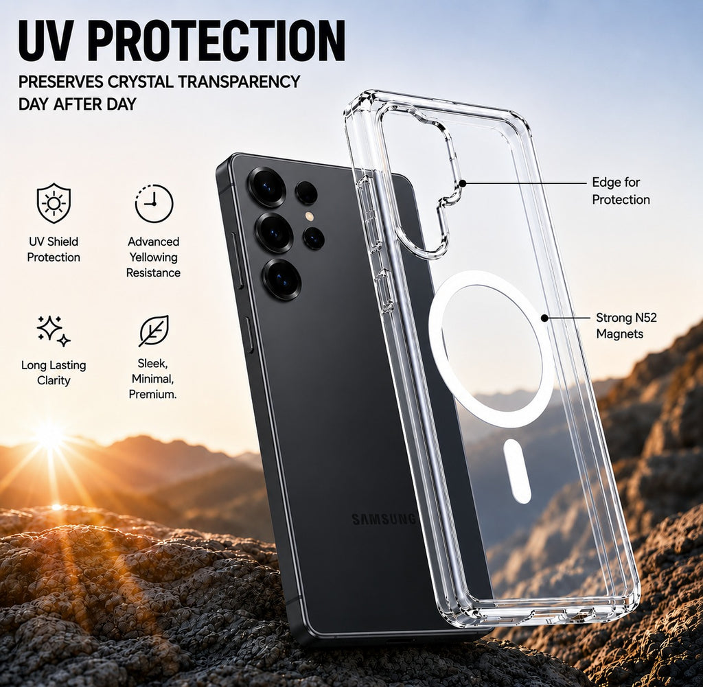 Anti-Yellow Magsafe Clear Case Samsung S25 Ultra