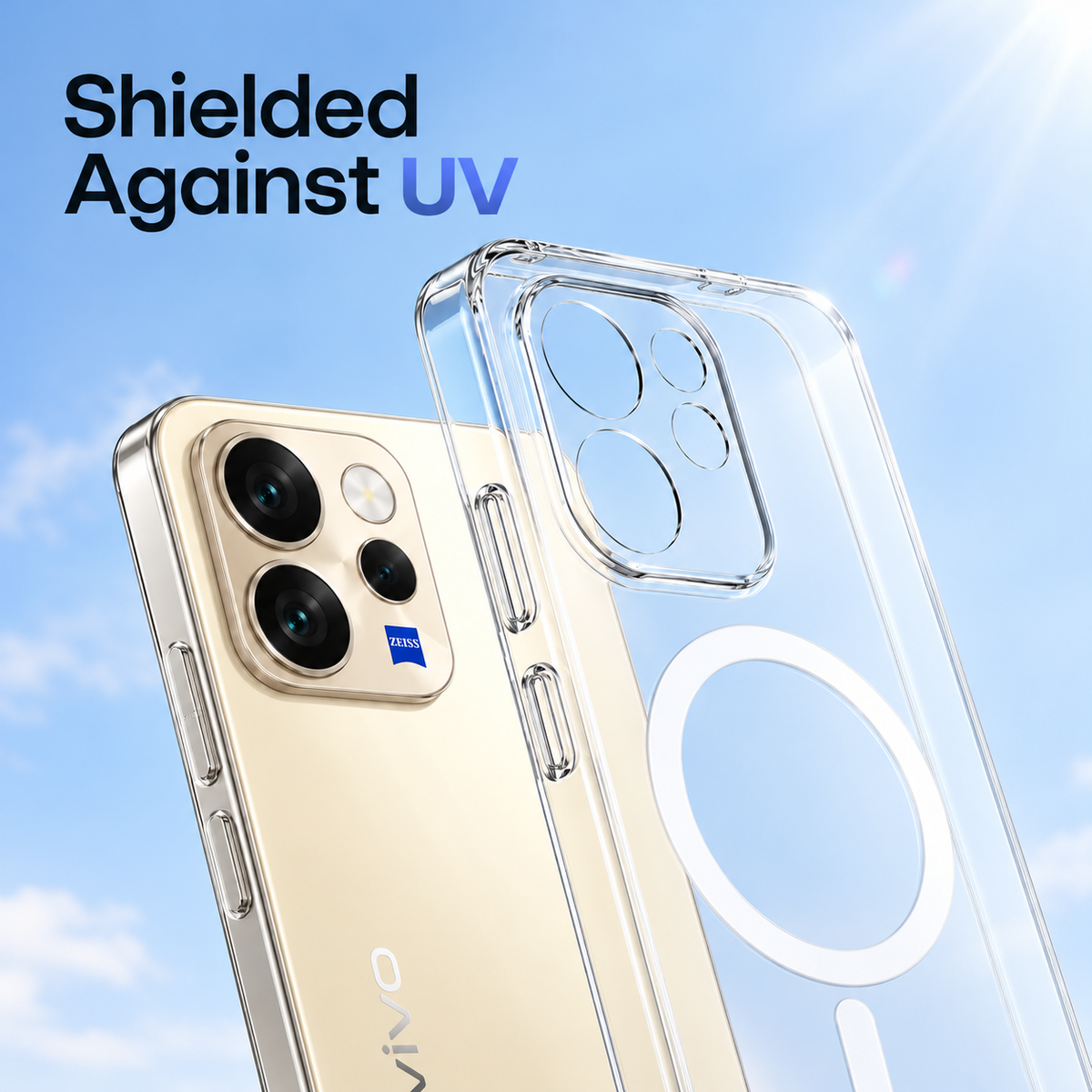 Anti-Yellow MagSafe Clear Case for VIVO V70