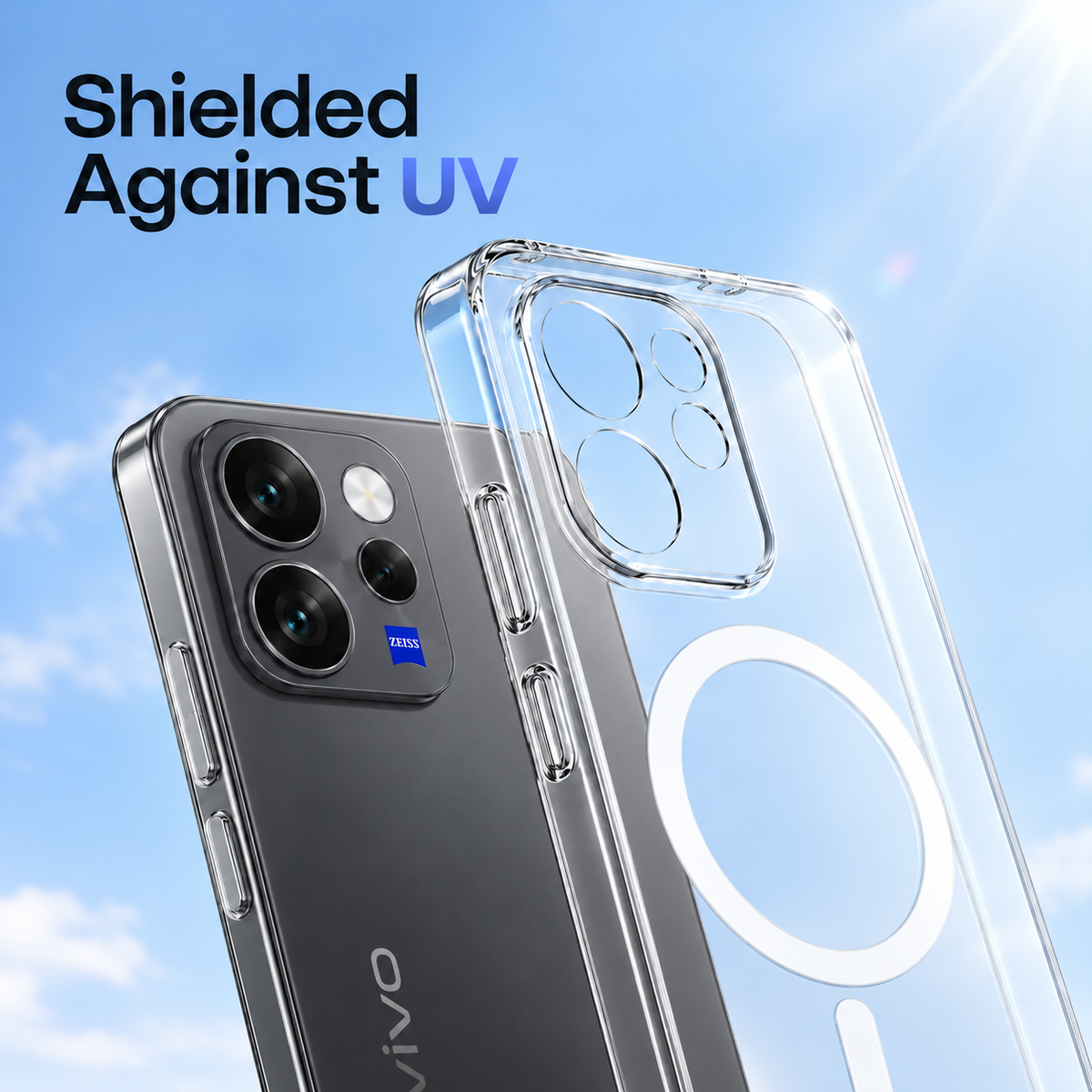 Anti-Yellow MagSafe Clear Case for VIVO V70E