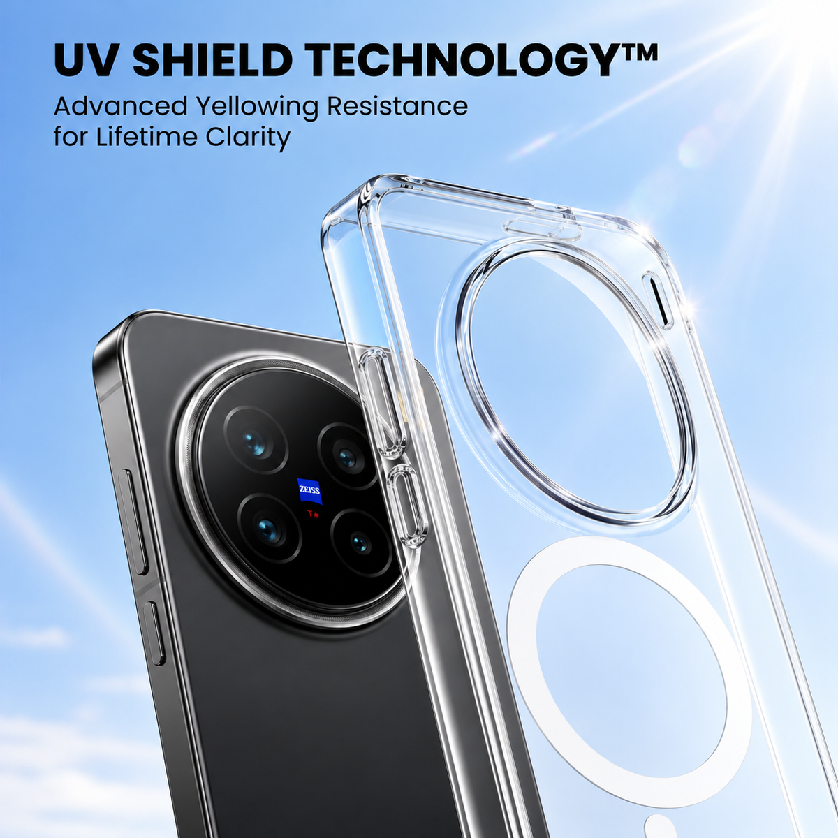 Anti-Yellow MagSafe Clear Case for VIVO X200 Pro