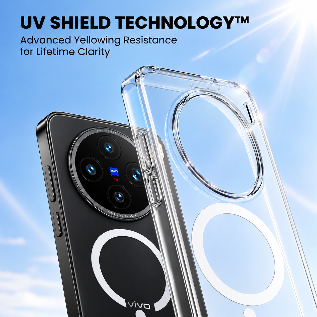 Anti-Yellow MagSafe Clear Case for VIVO X200
